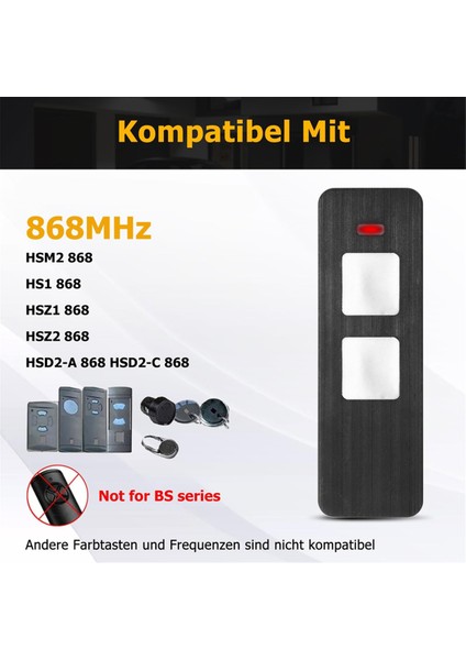 868MHZ Uzaktan Kumandalı Garaj Kapısı, 2 Kanallı Uzaktan Kumanda Yaz 4015862001900 ile Uyumlu, Kapı Uzaktan Kumandası (Yurt Dışından) fırsatları