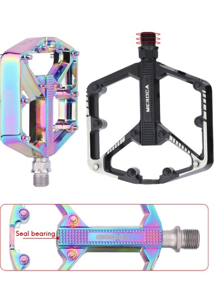 Meroca Bisiklet Pedalı Mtb Du Genişletilmiş Alüminyum Alaşımlı Kaymaz Bisiklet Pedalları Bisiklet Aksesuarları Çok Renkli (Yurt Dışından) fiyatları