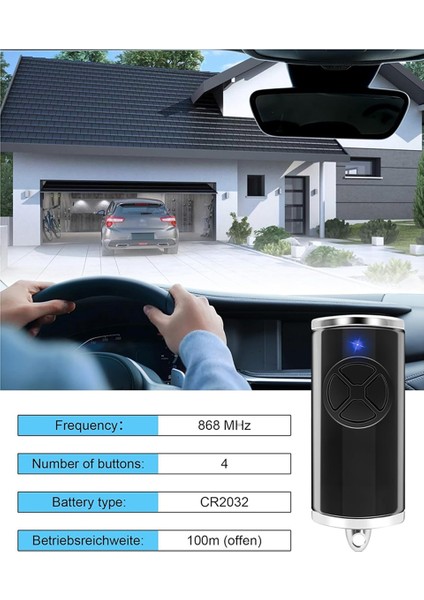 868MHZ Garaj Açma Uzaktan Kumandası, Hormann El Tipi Verici HSE2-868-BS, HSE-4-868-BS Için 3 Parça (Yurt Dışından) modelleri