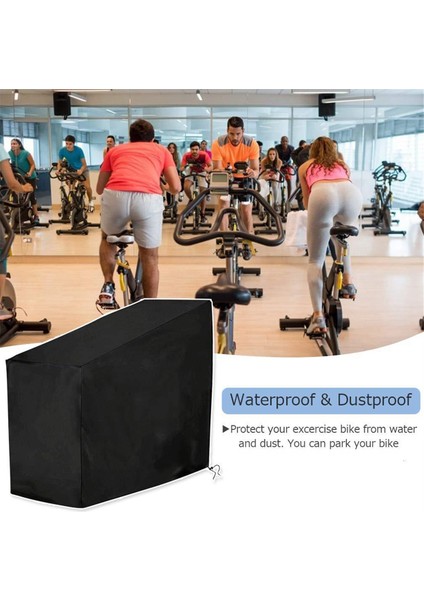 2'li Paket Siyah Egzersiz Bisikleti Kılıfı, Dik Kapalı Alan Bisikleti Koruyucu Kılıfı, Toz Geçirmez/su Geçirmez Spinning Bisiklet Kılıfı (Yurt Dışından) modelleri