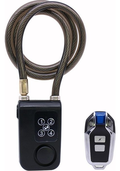 Bisiklet Güvenlik Kilidi Kablosuz Rc Güvenlik Titreşim Alarm Kilidi Mavi (Yurt Dışından) indirimleri