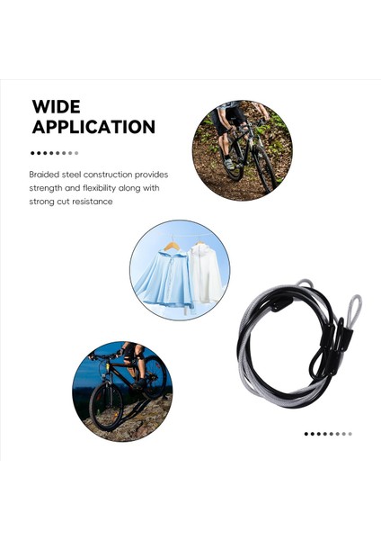 Seyahat Güvenlik Kablo Kilidi, Örgülü Çelik Kaplamalı Güvenlik Kablosu (Yurt Dışından) indirimleri