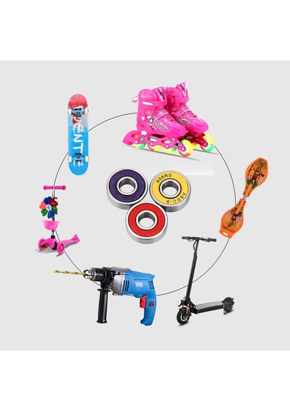 Ongboard'lar Için 16 Adet 608RS Abec9 Kaykay Rulmanları 8X22X7MM Sarı (Yurt Dışından) fiyatları