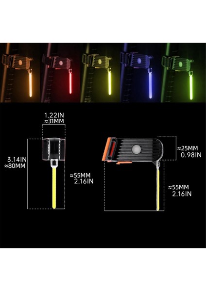 USB Şarj Edilebilir Bisiklet Işık Seti Bisiklet Arka Lambası Akıllı Bisiklet Farı ve Arka Lambası 4 Işık Modu Işık Bisiklet Işıkları C (Yurt Dışından) modelleri