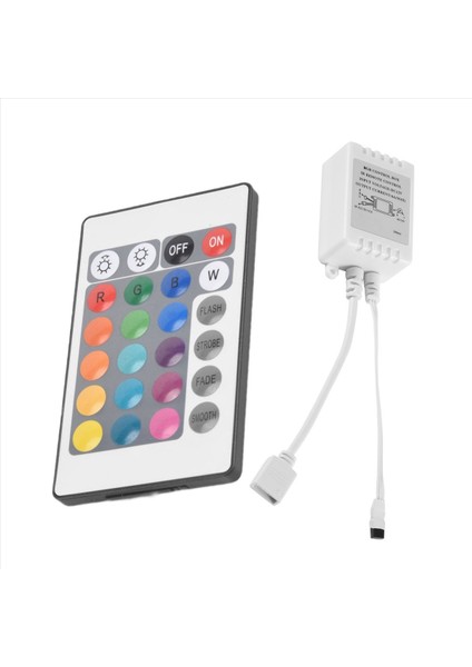 24 Tuşlu Uzaktan Kumanda + DC12V LED Kontrol Cihazı Rgb Kontrol Kutusu (Yurt Dışından) fiyatları
