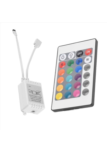 24 Tuşlu Uzaktan Kumanda + DC12V LED Kontrol Cihazı Rgb Kontrol Kutusu (Yurt Dışından) modelleri