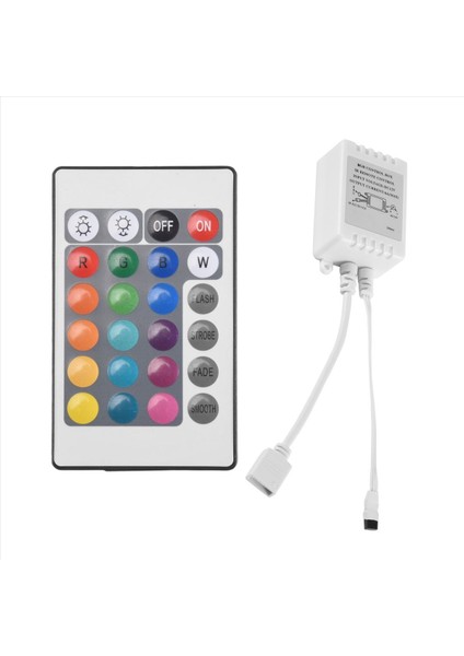 24 Tuşlu Uzaktan Kumanda + DC12V LED Kontrol Cihazı Rgb Kontrol Kutusu (Yurt Dışından) indirimleri