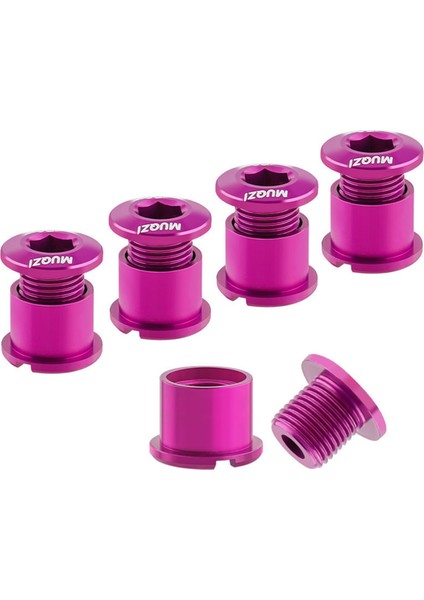 Muqzı 5 Adet Zincir Dişlisi Cıvata Seti 8,5 mm Çift Zincir Dişlisi Vidaları Mor (Yurt Dışından)