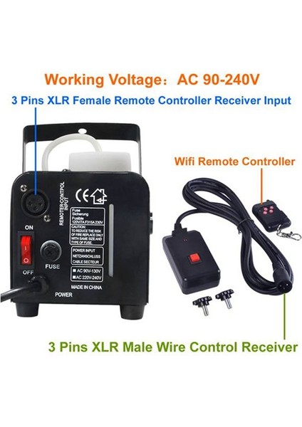 2 Adet 90-240VAC 2'si 1 Arada Uzaktan Kumanda 3 Pin Xlr Duman Makinesi Partisi Için (Yurt Dışından) modelleri