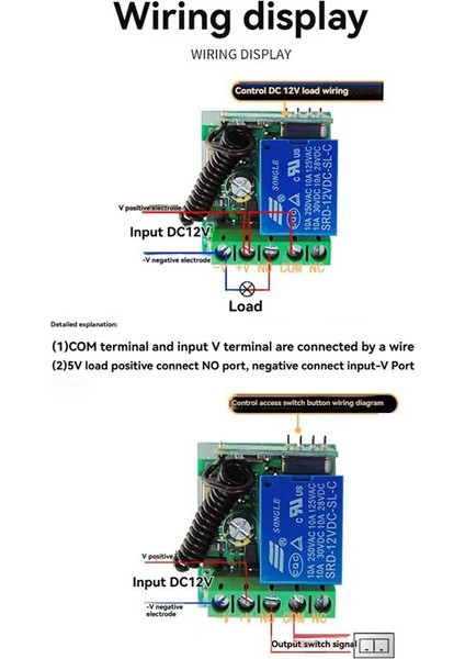 433MHZ Kablosuz Uzaktan Kumanda Anahtarı Rf Röle 12V Anahtarı (Yurt Dışından) modelleri