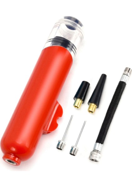 Iki Yönlü Mini Top Pompası Futbol Basketbol Voleybol Oyuncak Yüzme Simidi Can Yeleği Şişirilebilir Taşınabilir Pompa Kırmızı (Yurt Dışından)