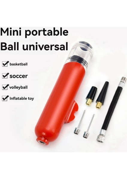 Iki Yönlü Mini Top Pompası Futbol Basketbol Voleybol Oyuncak Yüzme Simidi Can Yeleği Şişirilebilir Taşınabilir Pompa Kırmızı (Yurt Dışından) indirimleri