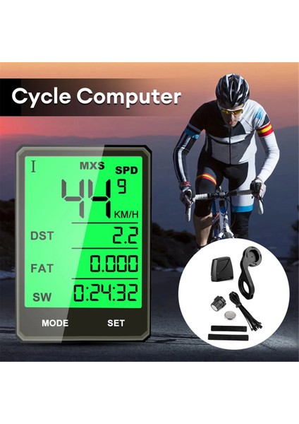 Büyük Ekranlı Bisiklet Bilgisayarı Kablosuz Bisiklet Bilgisayarı Hız Göstergesi (Yurt Dışından) indirimleri