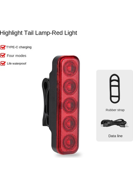 Bisiklet Arka Lambası LED Çok Modlu Şarjlı Dağ Bisikleti Yüksek Parlaklıklı Arka Lambası Bisiklet Ekipmanları (Yurt Dışından) fiyatları