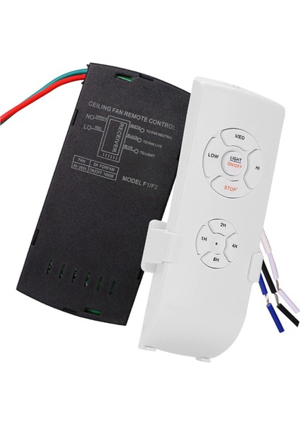 Evrensel Tavan Vantilatörü Uzaktan Kumanda Kiti, 3'ü 1 Arada Tavan Vantilatörü Işık Zamanlaması ve Hızı Kablosuz Uzaktan Kumanda ve Alıcı (Yurt Dışından)