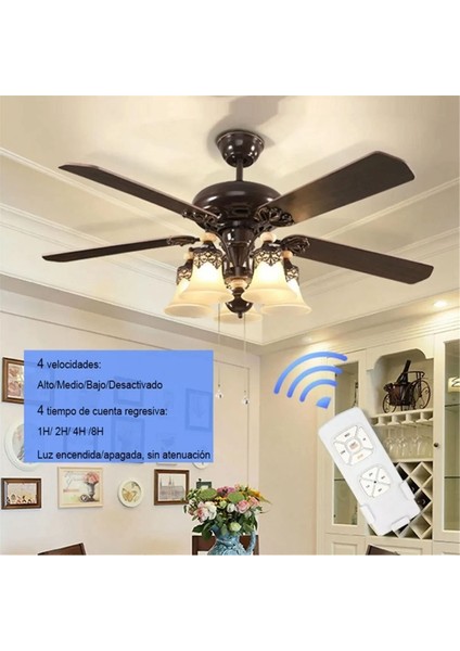 Evrensel Tavan Vantilatörü Uzaktan Kumanda Kiti, 3'ü 1 Arada Tavan Vantilatörü Işık Zamanlaması ve Hızı Kablosuz Uzaktan Kumanda ve Alıcı (Yurt Dışından) fiyatları