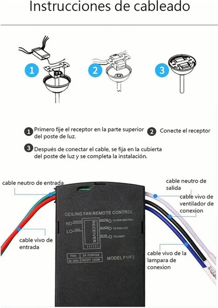 Evrensel Tavan Vantilatörü Uzaktan Kumanda Kiti, 3'ü 1 Arada Tavan Vantilatörü Işık Zamanlaması ve Hızı Kablosuz Uzaktan Kumanda ve Alıcı (Yurt Dışından) fırsatları