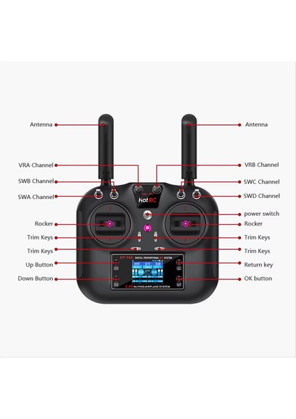 Hotrc HT-10A 2.4ghz 10CH Uzaktan Kumanda Sağ El (Yurt Dışından) indirimleri