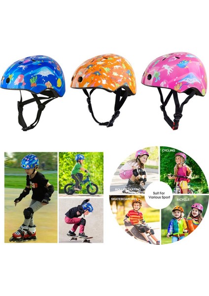 Sevimli Çocuk Bisiklet Kaskı Erkek Kız Ayarlanabilir Güvenlik Konfor Kaskları Çok Sporlu Bisiklet Paten Pembe Karakter Modeli (Yurt Dışından) indirimleri