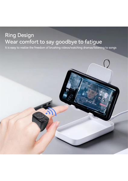 Kaydırma Parmak Uzaktan Kumanda Cep Telefonu Video Blutooth 5.3 Uzaktan Kumanda Selfie Çubuğu Parmak Ucu Kontrol Cihazı (Yurt Dışından) indirimleri