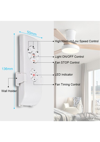 Kablosuz Tavan Vantilatörü Lambası Uzaktan Kumanda Kiti Ev Aydınlatma Sistemleri Için Zamanlama Fonksiyonlu Işık Kısıcı Us Plug (Yurt Dışından) indirimleri