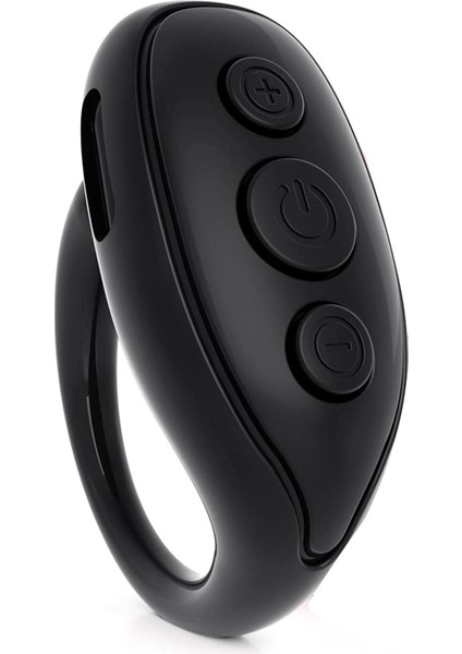 Bluetooth Uzaktan Kumanda Sayfa Çevirici, Cep Telefonu Kamera Deklanşörü Selfie Kumandası, iPhone iPad Için Akıllı Yüzük Kumandası - Siyah (Yurt Dışından)