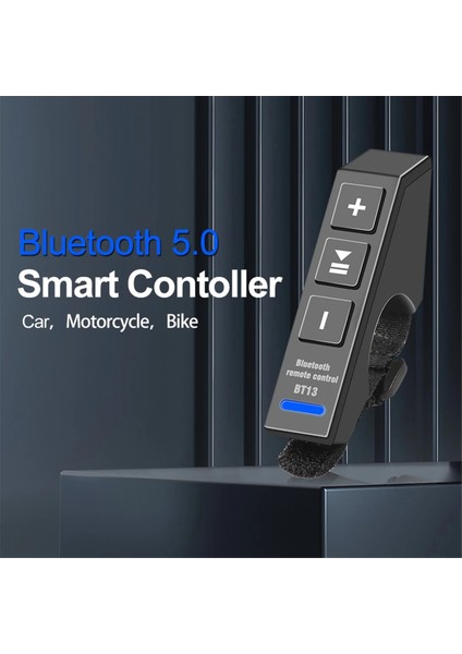 Motosiklet Bisiklet Gidon Uzaktan Kumandası Kablosuz Bluetooth 5.0 Su Geçirmez Gidon Medya Kontrol Cihazı Müzik Çalar (Yurt Dışından) modelleri