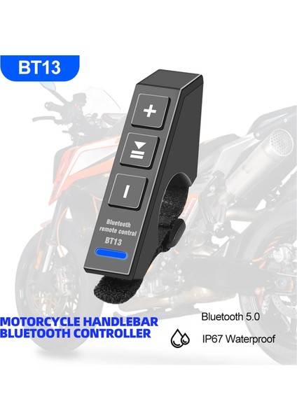 Motosiklet Bisiklet Gidon Uzaktan Kumandası Kablosuz Bluetooth 5.0 Su Geçirmez Gidon Medya Kontrol Cihazı Müzik Çalar (Yurt Dışından) fırsatları