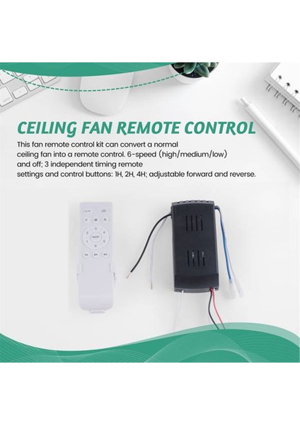 Evrensel Tavan Vantilatörü Uzaktan Kumanda Kiti 50W 6 Hızlı Zamanlama Fonksiyonlu Dc Tavan Vantilatörleri ve Işıkları Için Yedek Uzaktan Kumanda (Yurt Dışından) modelleri