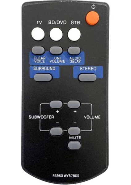 FSR60 WY57800 Yamaha Amplifikatör Için Uzaktan Kumanda Değiştirme YAS101 YAS101BL ATS-1010 YAS-101 YAS-101BL WY578001 (Yurt Dışından)