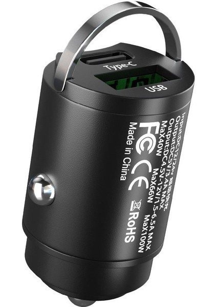 Çakmak Soketi USB ve Type-C Girişli / ICCA110