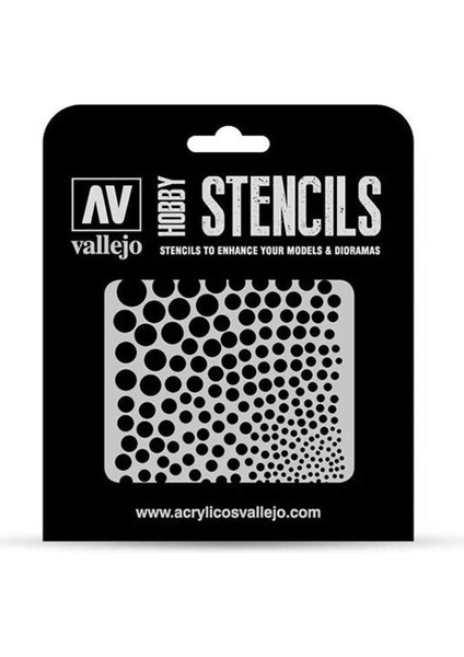 ST-SF002 Içi Dolu Daireler Şemalı Esnek Boya Şablonu modelleri