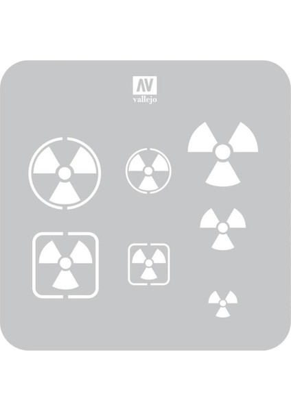 ST-SF005 1/72-1/48-1/32-1/35 Radyasyon Uyarı Şemaları Esnek Boya Şablonu modelleri
