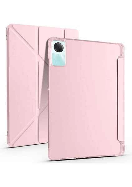 Xiaomi Redmi Pad Se 4g Kılıf Kalemlikli Mars Tablet Kılıfı - Rose GOLD-(5796) - I68H60N5-4A25V