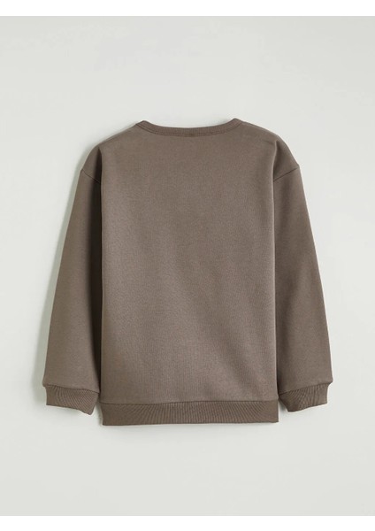 Lcw Kids Kahverengi Bisiklet Yaka Erkek Çocuk Eşofman Takımı modelleri