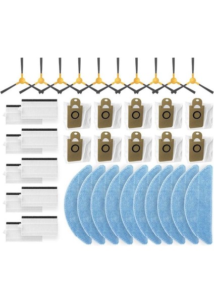 Abir R30 Robot Vakumları Için Dönen Kenar Fırçası Hepa Filtre Mop Kumaşları Paçavra Torbası Yedek Parça Aksesuar Değiştirme (Yurt Dışından)