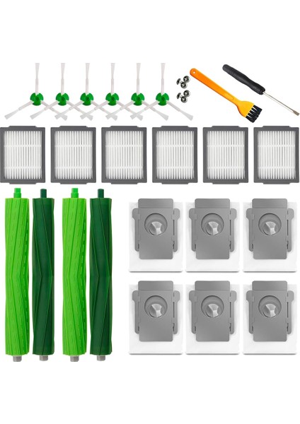 Roomba I Serisi Robot Vakum Süpürücü Için Aksesuar Uyumludur - Filtreler Yan Fırçalar Içerir (Yurt Dışından)