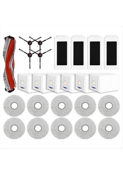 Yeedi M12 Pro+ / M12 Ultra Plus Robot Vakum Süpürücü Ana Yan Fırça Hepa Filtre Mop Kumaş Parçaları Aksesuarları (Yurt Dışından)