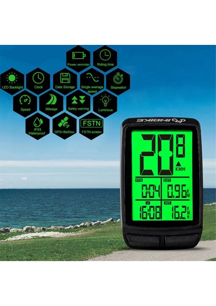 Inbike Bisiklet Bilgisayar Metre Aydınlık Bisiklet Kolcası Kablosuz Bisiklet Bilgisayar LCD Ekran Bisiklet Hız Türbüsü Bisiklet Kid Sometre (Yurt Dışından) fırsatları