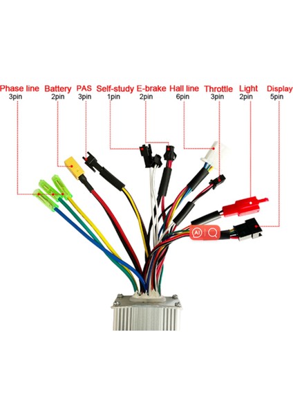 Ebike Denetleyici Kiti Elektrikli Bisiklet E Scooter Aksesuarları Parça Fırçasız Motor LCD Ekran Panel Ekran 24V 36V 48V 250W (Yurt Dışından) fiyatları