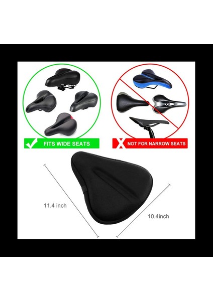 2x Bisiklet Koltuk Kapağı Büyük Boyut Yumuşak Geniş Egzersiz Bisiklet Yastığı Kapağı Mtb Yol Bisikleti (Yurt Dışından) indirimleri