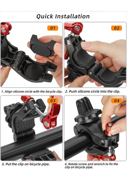 ACTION4/GOPRO12 Bisiklet Kelepçesi Için Airtag Çok Fonksiyonlu Taşınabilir Tutucu Için 360 Derece Dönen Çok Tüp (Yurt Dışından) fiyatları