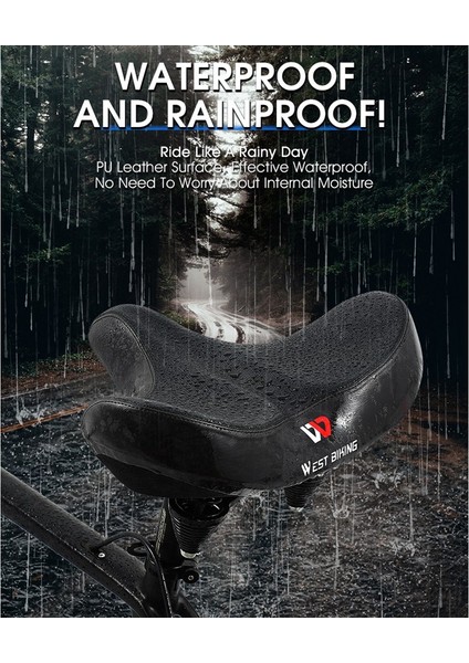 Batı Bisikleti Büyük Boy Comfort Bisiklet Koltuğu Konforlu Yedek Bisiklet Yumuşak Bisiklet Eyer Kadınlar Için Su Geçirmez Koltuk B B (Yurt Dışından) fırsatları