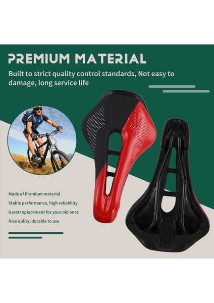 Ultralight Yol Bisiklet Eyer Kısa Burun Bisiklet Koltuğu Pu Deri Içi Boş Prostatik Eyer Bisiklet Parçaları Siyah Kırmızı (Yurt Dışından) indirimleri