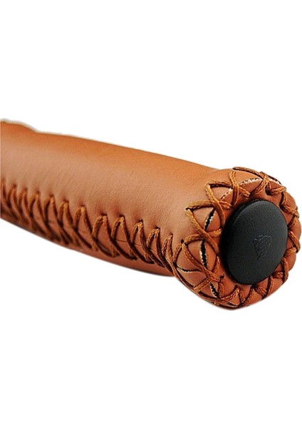 2x Çift Vintage Deri Bisiklet Tutamakları Trekking Gidonları Kapak Rengi Kahverengi (Yurt Dışından) fiyatları