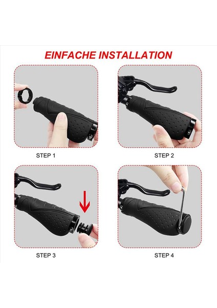 4x Astro Ergonomik Bisiklet Tutuşları Mountain Bisikleti Kaymaz Tutma Kolu 22 2mm Bisiklet/dağ Bisikleti/scooter Black Için (Yurt Dışından) modelleri