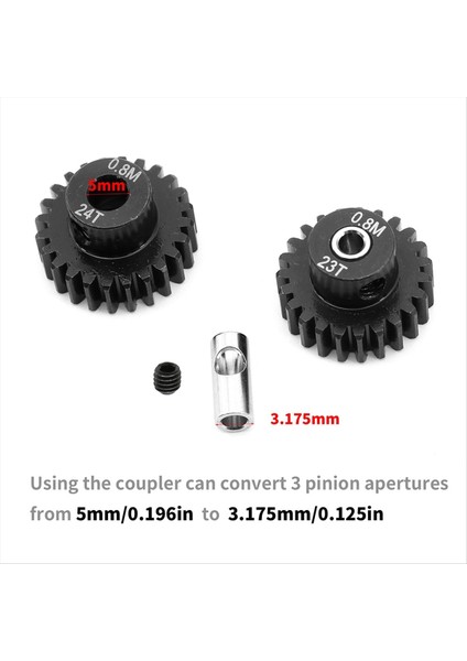 1/10 Rc Için 0 8m Motor Dişli Seti Tiçlerce Paletli Eksenel Capra F9 SCX10 Iıı AR45P Axle Yükseltme Parçaları 11T+12T+13T+14T+15T (Yurt Dışından) modelleri