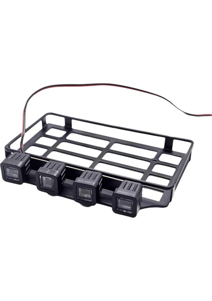 Evrensel Çatı Rafları Bagaj Taşıyıcı Araba Çerçevesi 1/12 MN82 Rc Craıl Aracı Parçaları Için LED Işık (Yurt Dışından)