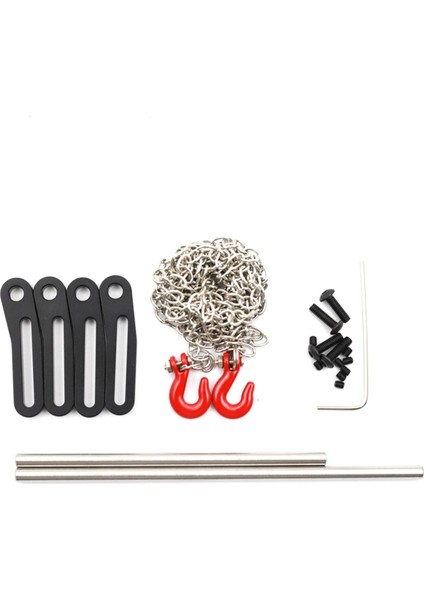 Rc Araba Yükseltme Ayarlanabilir Ön ve Arka Tampon Kiti 1/10 SCX10 Trx4 Lcg Rc Araba Yükseltme Parçaları Siyah (Yurt Dışından)