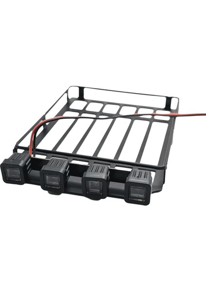 Evrensel Çatı Rafları Bagaj Taşıyıcı Araba Çerçevesi 1/18 Jjrc C8801 Rc Paletli Araba Parçaları Kare Lamba (Yurt Dışından)